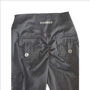 Yeoreo Women's Black Leggings with Pockets